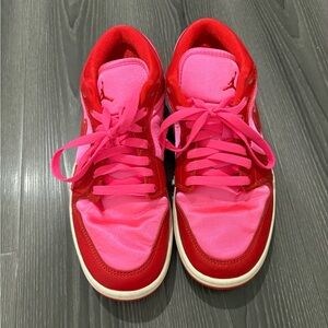 Nike Air Jordan Red and Pink Sneakers